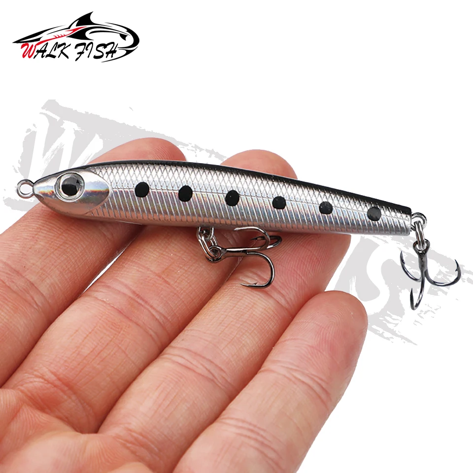 WALK FISH-señuelo de lápiz de hundimiento de 75mm y 8g, cebo Artificial para buceo de agua dulce, cebo falso para trucha, perca, Wobblers - imagen 3
