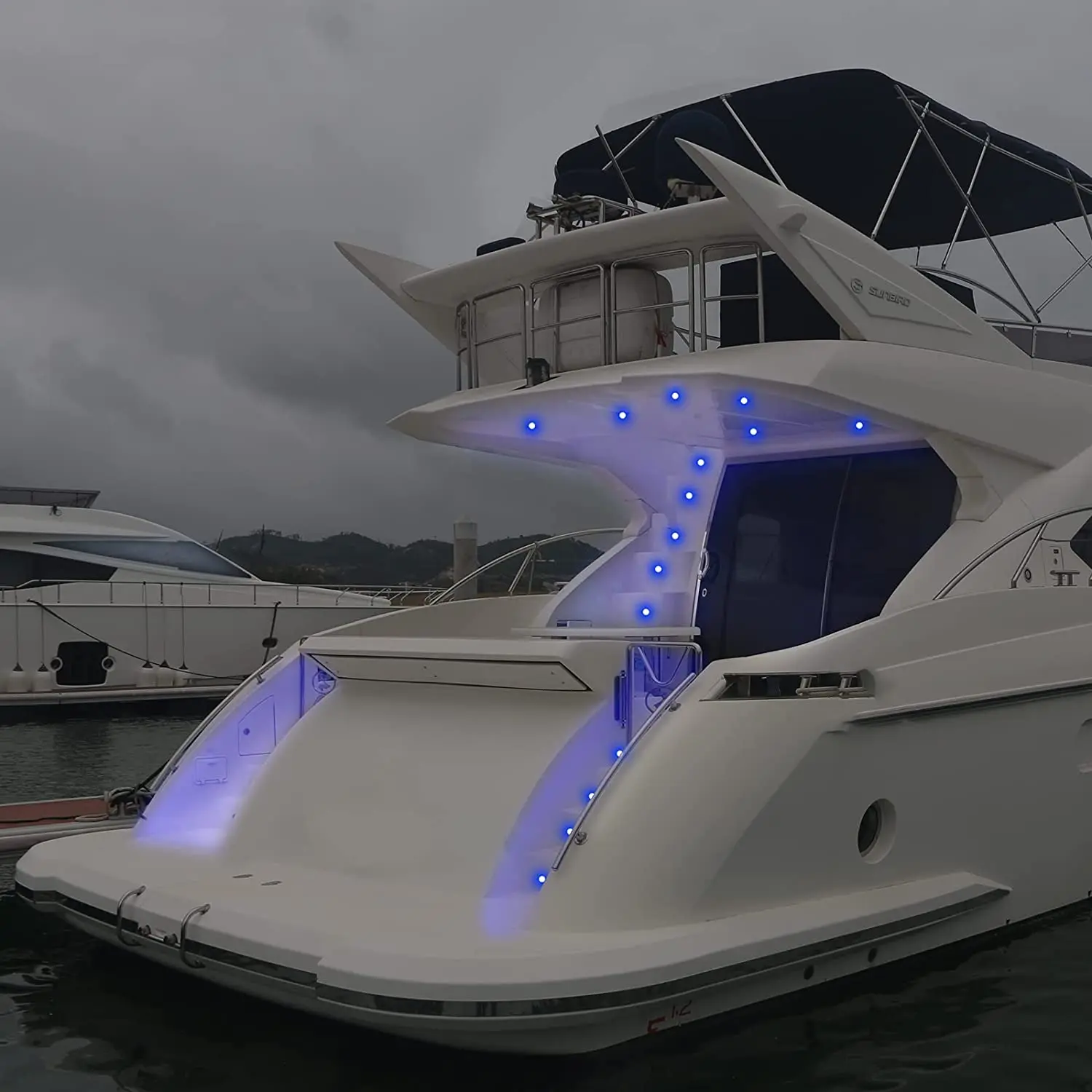 Luz LED marina de cortesía para barco, accesorio para barco, RGBW, montaje en superficie empotrada, 12V, 7,62 cm - imagen 5