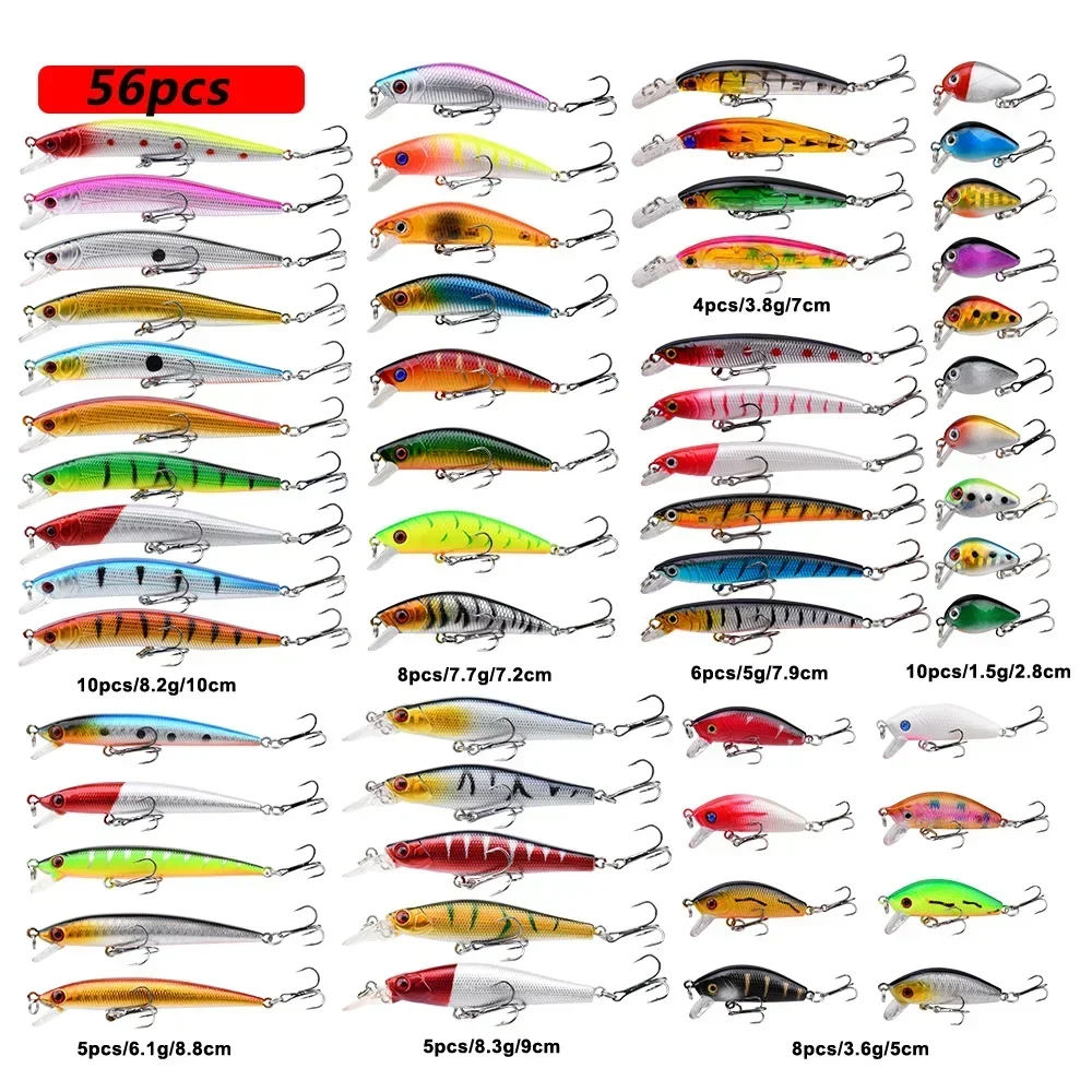 Juego de Señuelos de Pesca, cebo duro de pesca, Mini pececillo, columpio flotante, Crankbait, Wobblers locos, señuelos biónicos artificiales - imagen 2