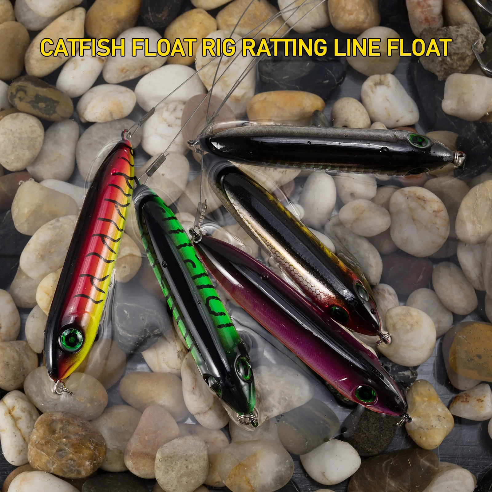 Aparejo flotante de sedal de trinquete, señuelo de pesca de acero inoxidable, líder de alambre, anzuelo a presión, duro, 5 piezas - imagen 5