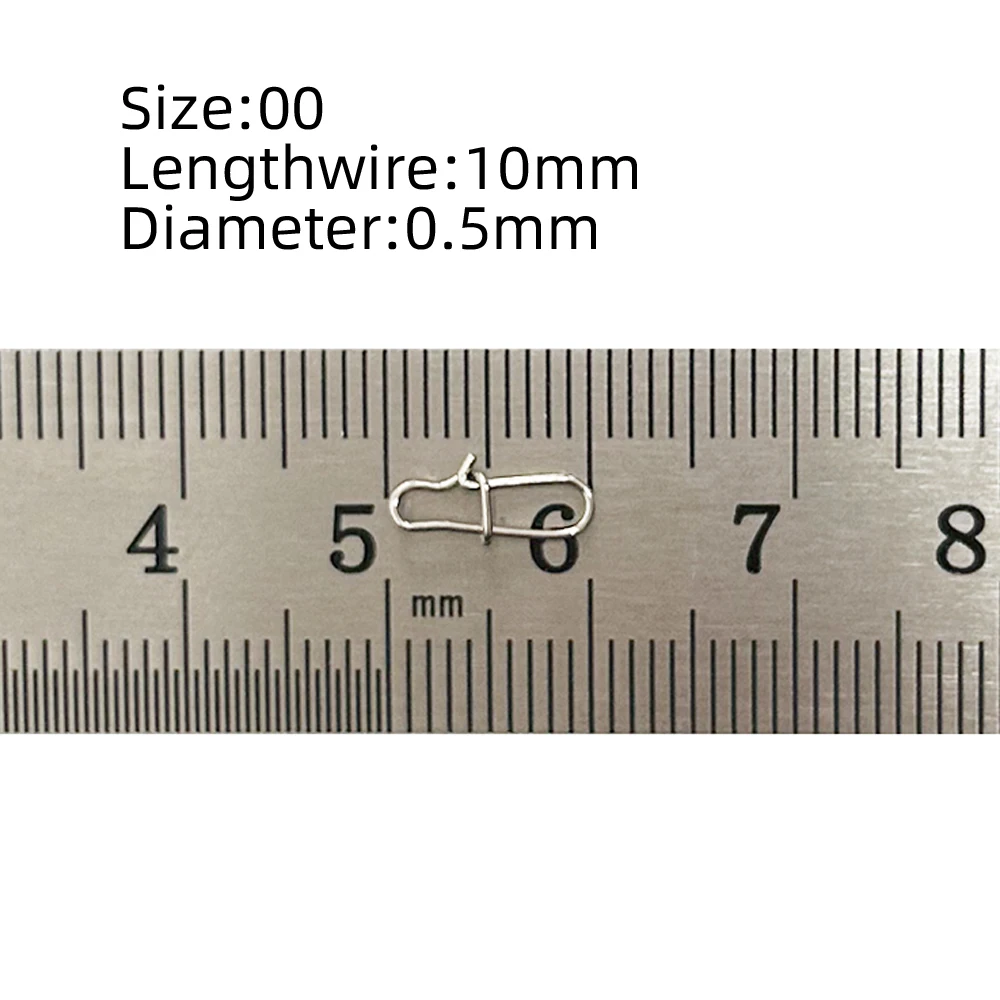 150 Uds. Clips de bloqueo de presión de pesca, conector de pesca de acero inoxidable, aparejos, Clips de bloqueo Duo, giratorios de pesca, anillos sólidos, broches de seguridad - imagen 5