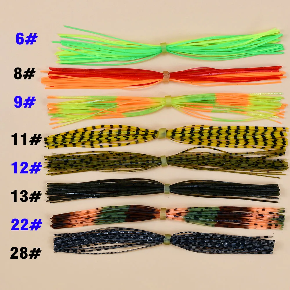 MNFT 8 mechones 13cm de longitud Material para atar moscas Streamer piernas de ninfa Buzzbaits Spinner brillo Color barrado Jig falda de calamar - imagen 5