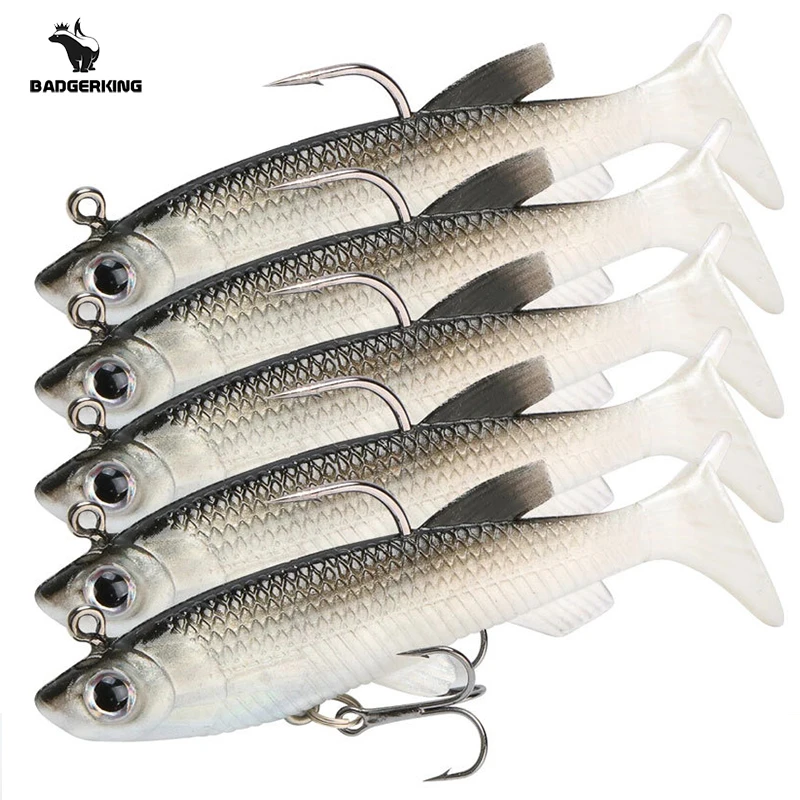 Señuelo de pesca SwimBait de plástico suave, 8cm, 13g, Ideal para lubina y pez roca, equipo de pesca ligero pero efectivo