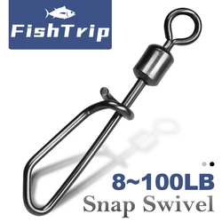 FishTrip pesca Snap giratorio 10 ~ 100 Uds enlace encubierto Lok giratorios señuelos conexión Snap para aparejos de helicópteros y Clip de plomo