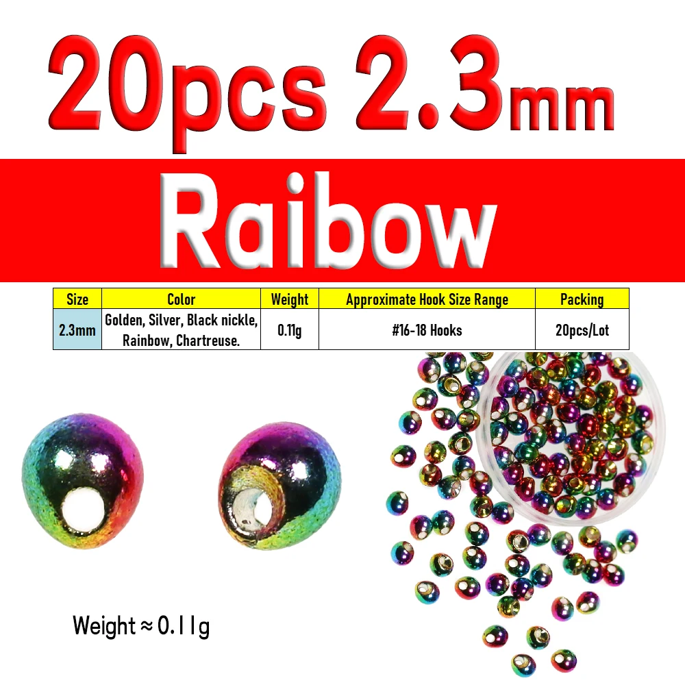 20pcs Rainbow 2o3mm