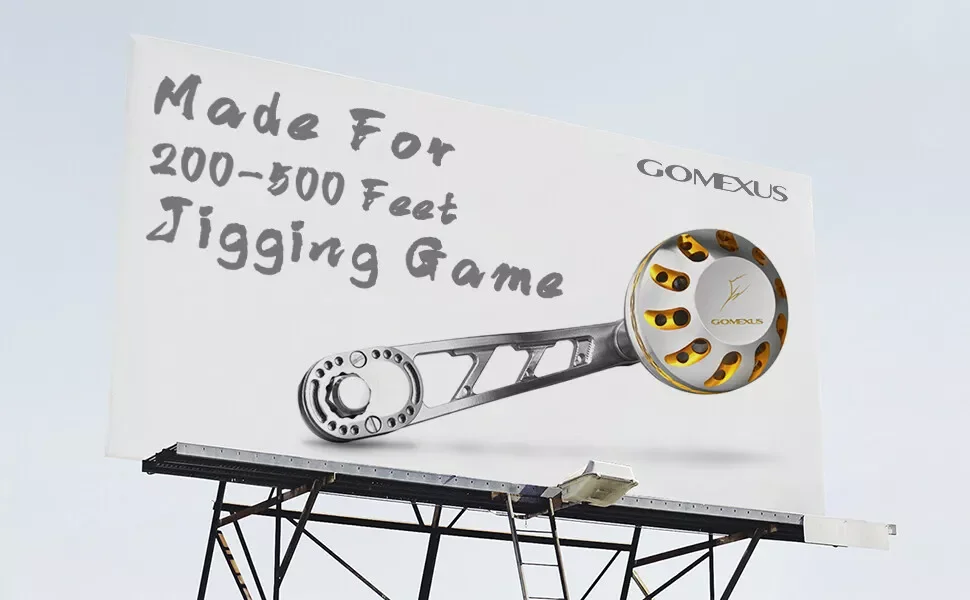 GOMEXUS Power Handle 8x5mm para Shimano Tranx 300 400 Daiwa Lexa Coastal Reel 75mm Color plata dorado - imagen 4