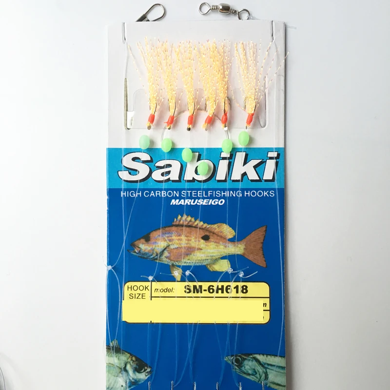 8 paquetes/lote, cinta de color pequeño, aparejos de señuelo Sabiki, plantillas de cebo, señuelo suave, anzuelo de cuerda falso desgastado, Señuelos de Pesca - imagen 5