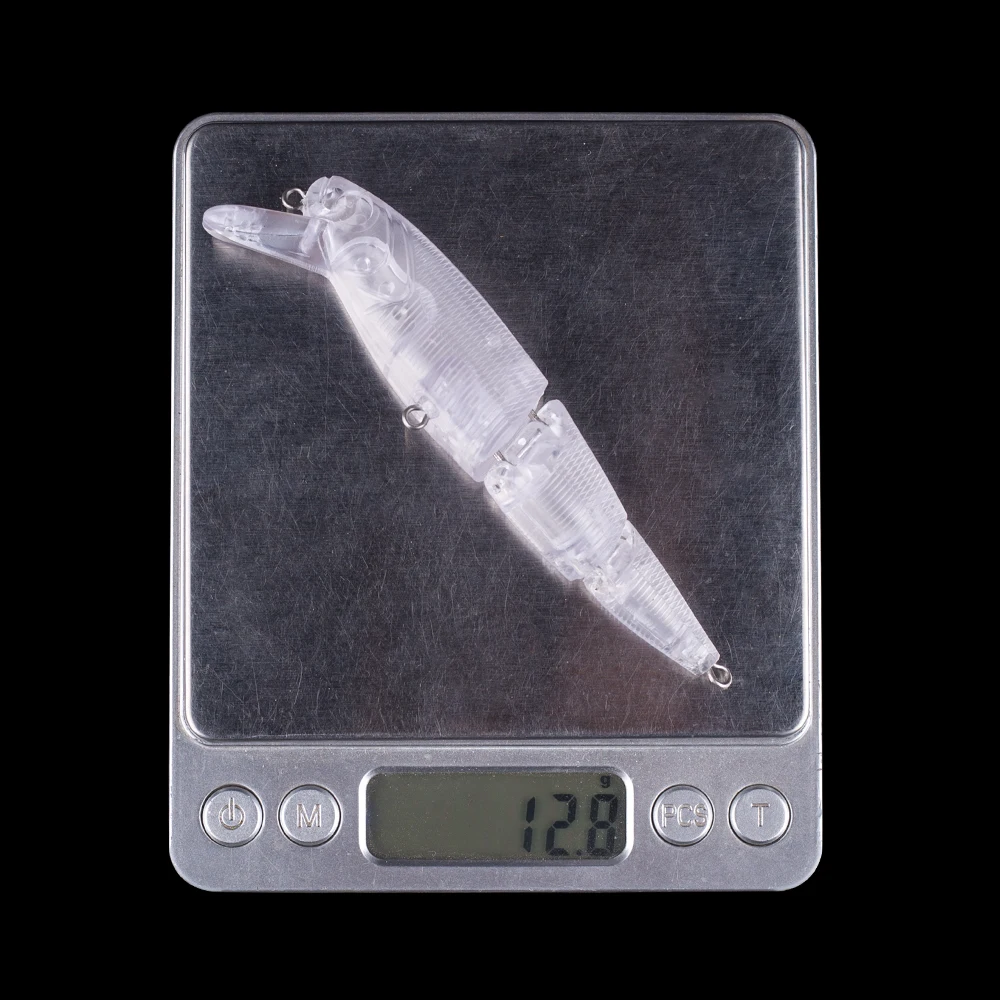 Hanlin-SEÑUELOS DE PESCA DE pececillos flotantes sin pintar, cebos Wobbler en blanco, aparejos de plástico duro, 10/20 piezas, 11CM, 13G, 2 articulaciones - imagen 3