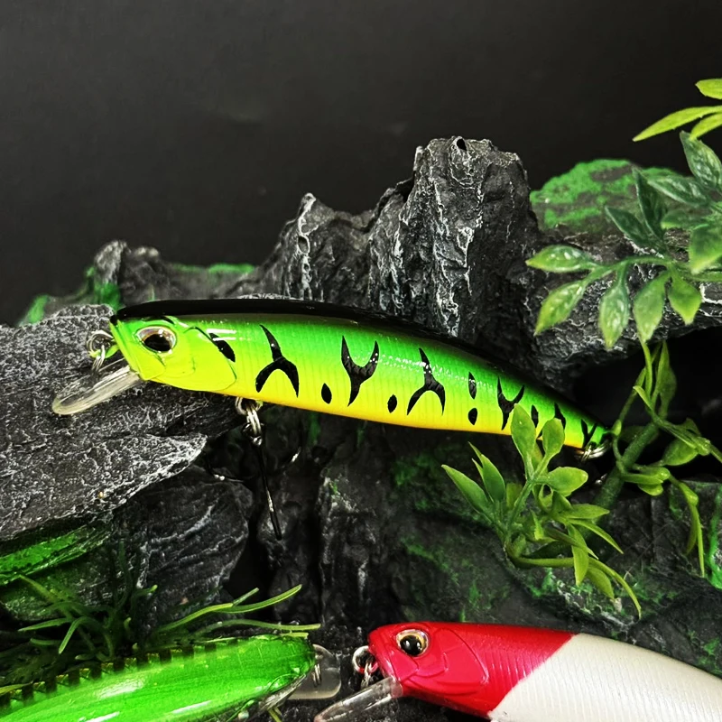 Señuelos de Pesca de pececillo de tendencia, 75mm, 11g, cebo duro Artificial de fundición larga, Jerkbait, Pesca para lubina, equipo de Pesca de trucha marina - imagen 4