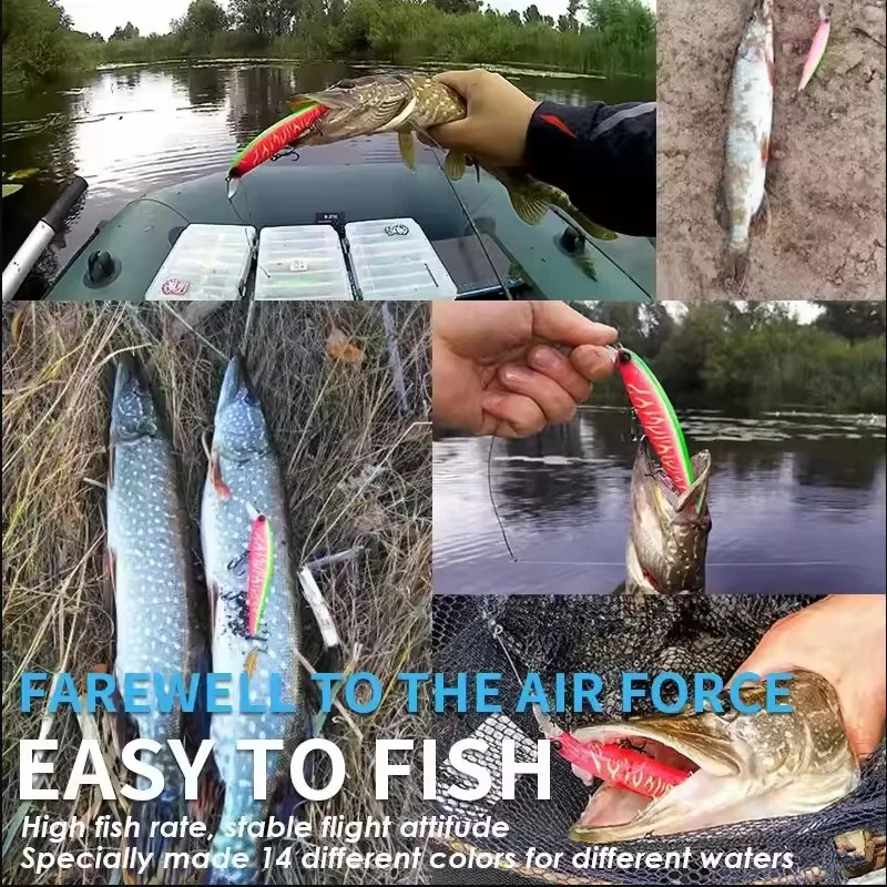 Bearking M111 112mm 15g nuevo modelo caliente sistema de peso fijo Señuelos de pesca cebo duro buceo 1,5 m calidad Wobblers Minnow - imagen 4