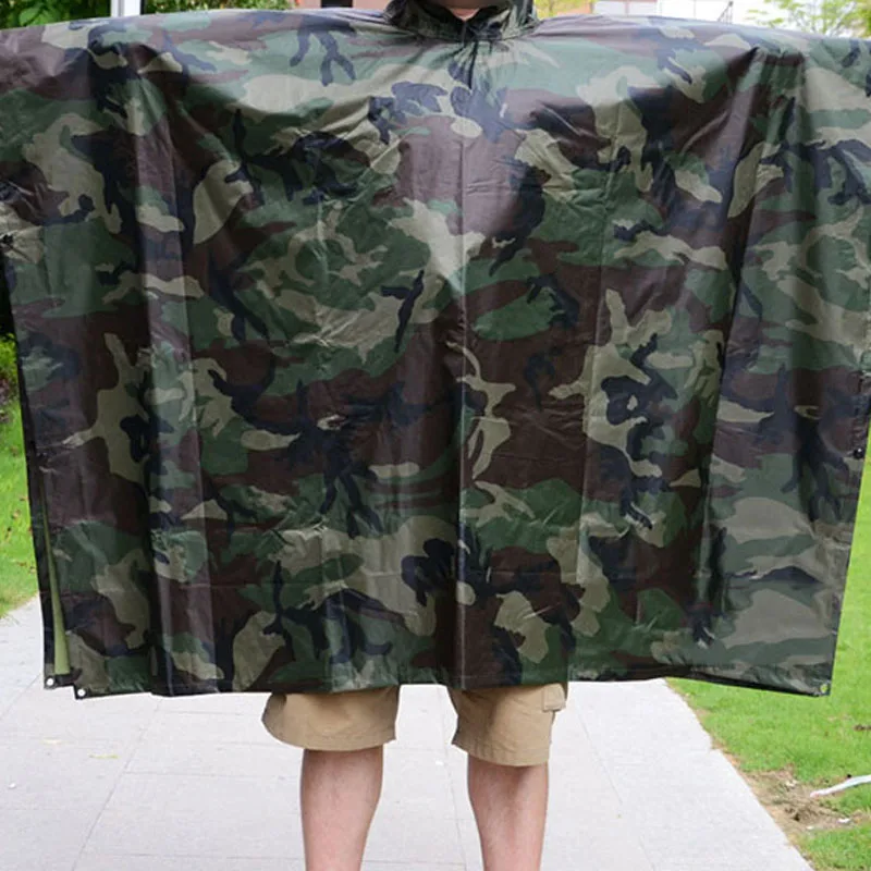 Chubasquero multifuncional para exteriores, impermeable para acampar, ciclismo, estilo capa, fácil de usar, ropa impermeable para hombres - imagen 2