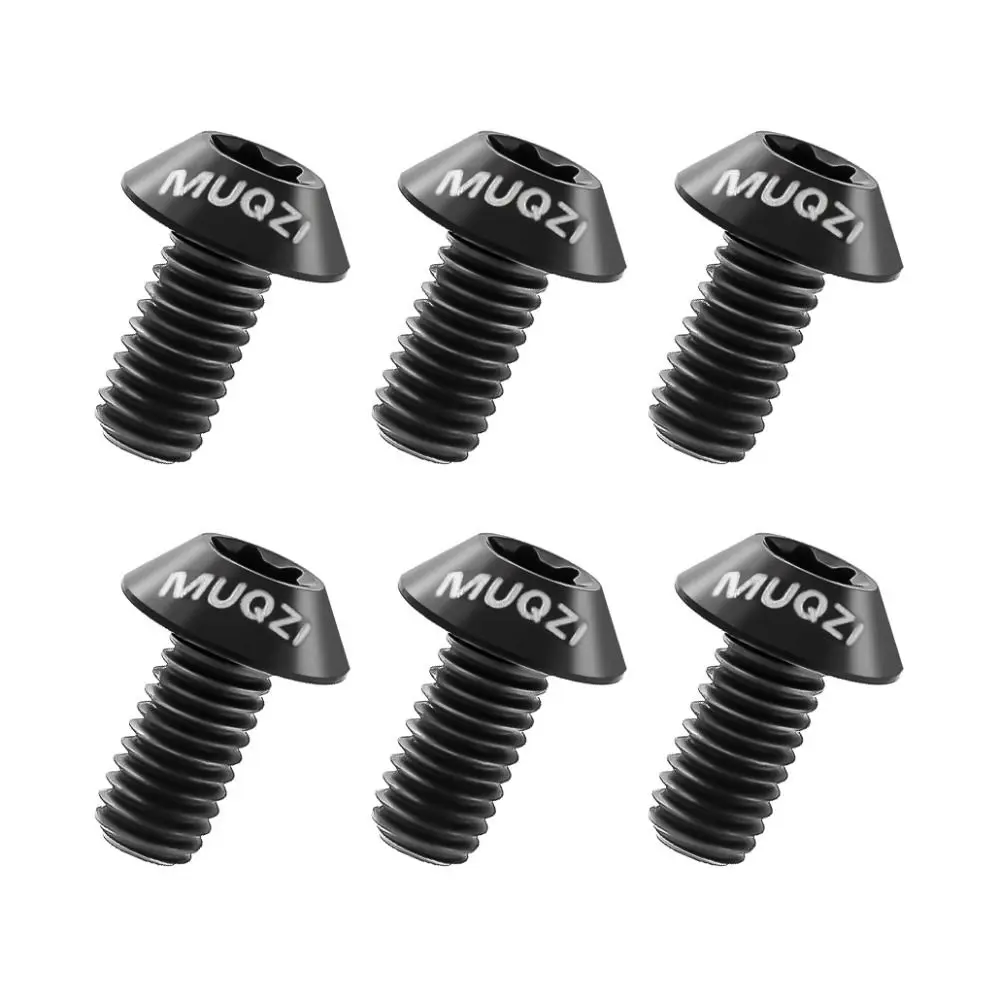 6 uds pernos de Rotor de freno de disco de bicicleta de titanio tornillos de fijación Torx T25 pernos de fijación de Rotor de freno de disco duraderos M5 X 10mm - imagen 4