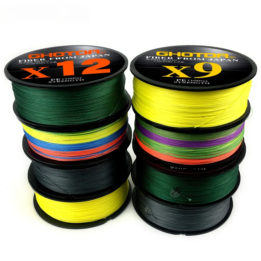 Línea de pesca trenzada X12X9, 12 hebras, 9 hebras, 100M, alambre multifilamento de PE, 20-92LB, cordón antimordida suave y duradero, accesorios para carpa - imagen 5