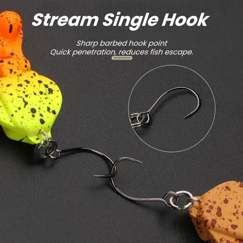 Wondersee-cebo de pesca de 2 secciones, 2g, 30mm, Micro cebo, Micro articulaciones duales, cuentas de Metal internas, Chub Bass, Mahseer dorado, Topmouth - imagen 3