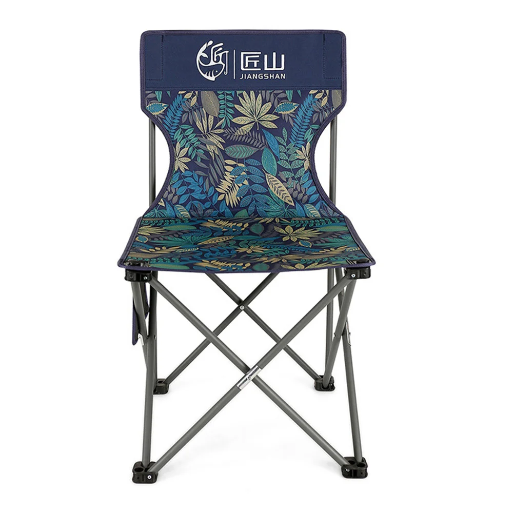Silla de pesca plegable para exteriores, silla de playa, portátil, de ocio, para barbacoa, Camping, dibujo - imagen 2