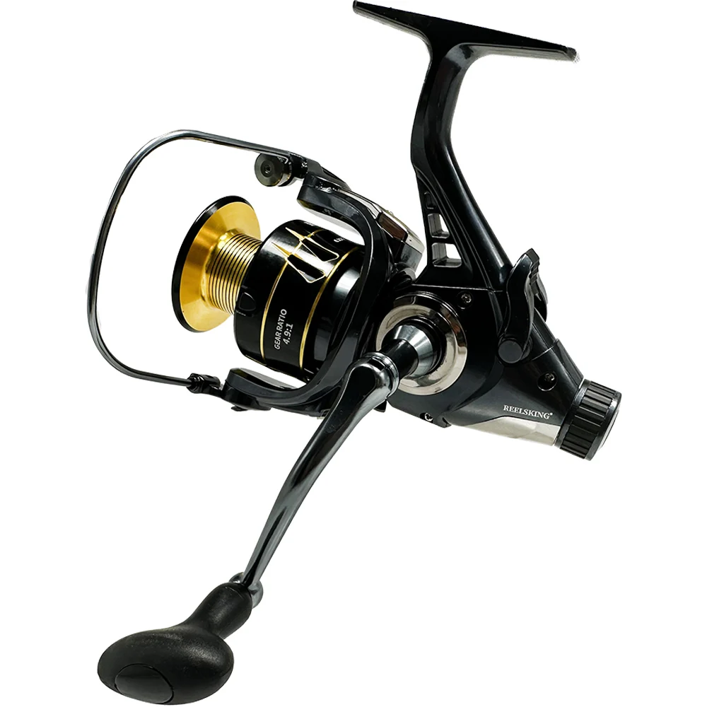 Carrete de pesca de Metal con relación de alta velocidad, equipo de pesca adecuado para todas las aguas, 5,2: 1/4, 9:1, ahorro de mano de obra, 3000, 4000, 5000, 6000 - imagen 5