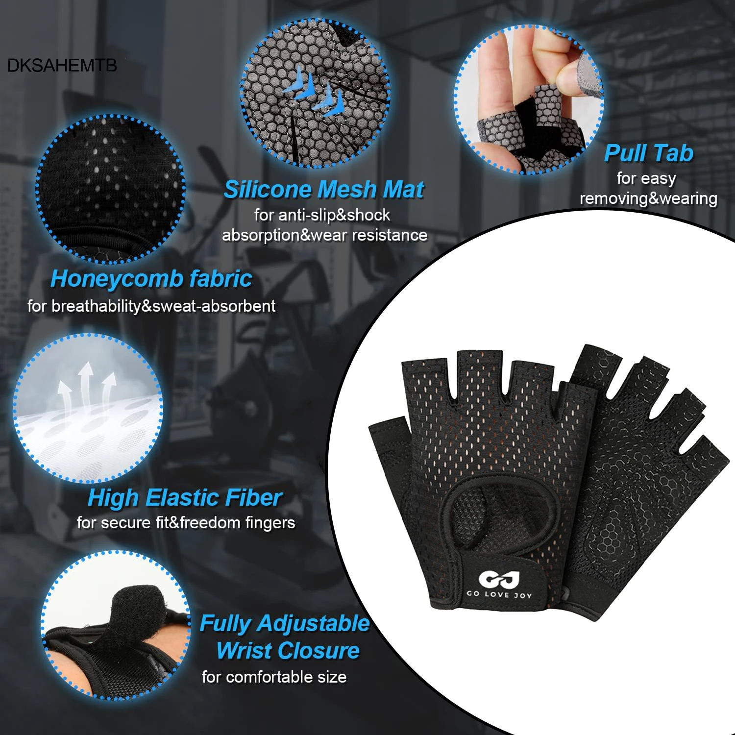 Guantes de pesca medio dedo MJ – Agarre antideslizante - imagen 4