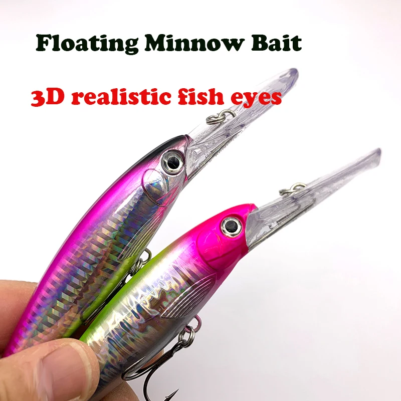 Señuelo de Pesca Testar de 130mm y 32g, cebo flotante para pececillos, Wobblers artificiales, Jerkbait, Pesca en agua salada, Lucio, Pesca - imagen 5