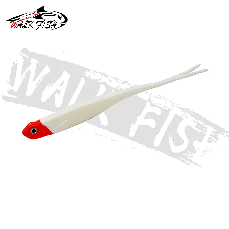 WALK FISH 4 Uds nuevas Señuelos de Pesca cola de horquilla señuelo de gusano pez 13cm 8,4g Wobblers pesca de carpa señuelos blandos cebos artificiales de silicona - imagen 2