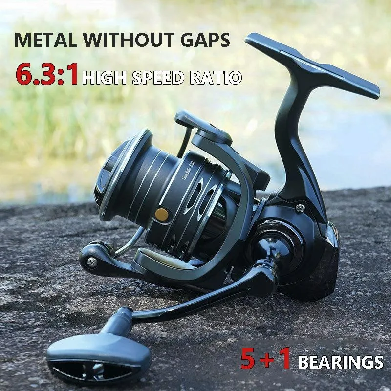 Carrete de pesca giratorio Mavllos LY Bass, relación 6,2: 1, 11kg, arrastre máximo, tamaño 2000-5000, carrete de pesca ligero para trucha de agua salada - imagen 5