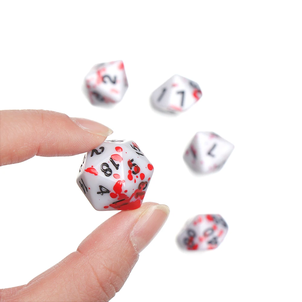 Juego de 7 unids/set de dados poliédricos para TRPG, DND, accesorios D4, D6, D8, D10, D12, D20, juego de cartas, juegos de matemáticas - imagen 2