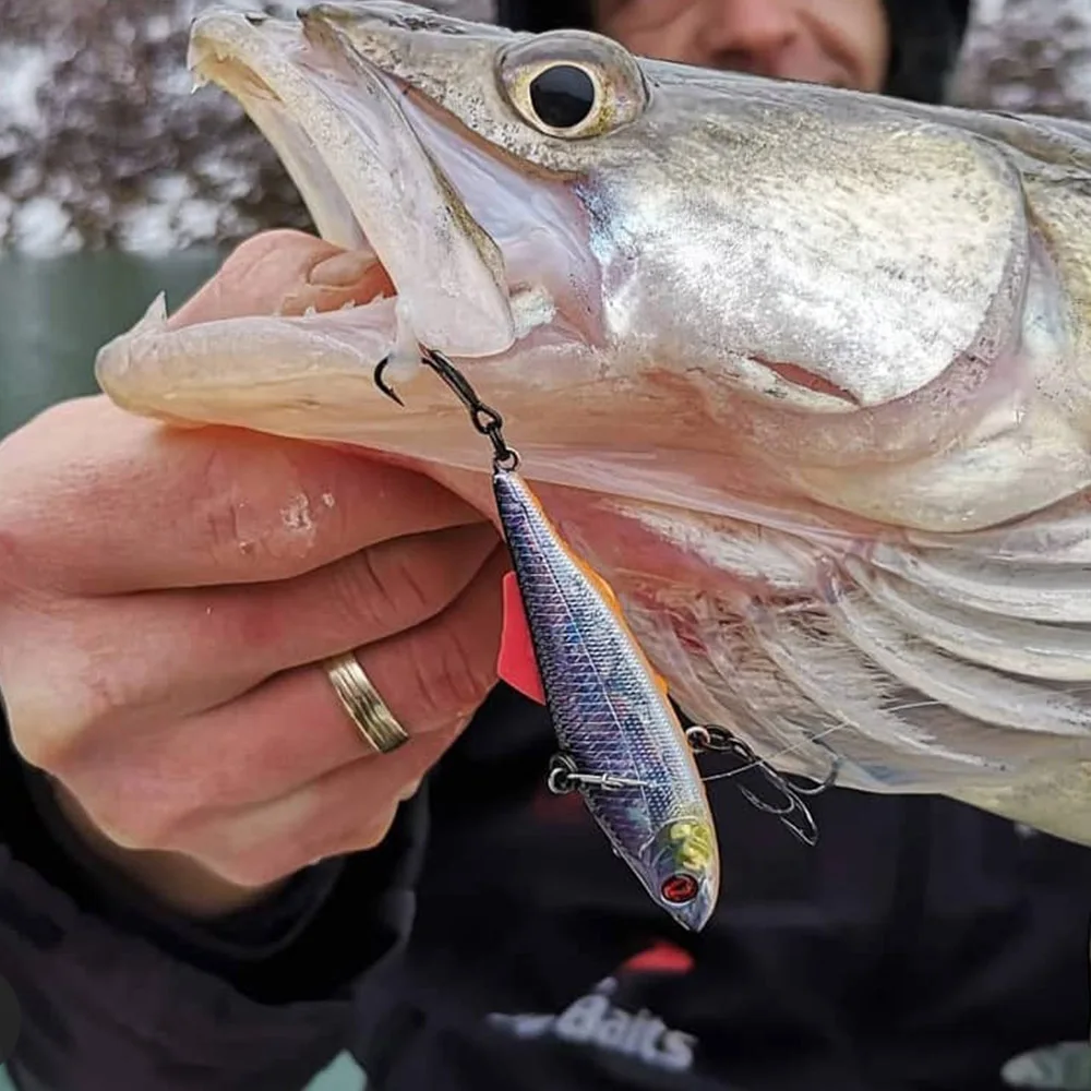 66mm 16g 1 pieza señuelo de pesca invierno VIB cuchara cebo 66mm 16g duro Crankbait Wobbler Isca Artificial Peche Salmo para pesca kalikana - imagen 5