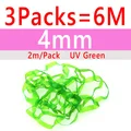 3packs 4mm UV Green