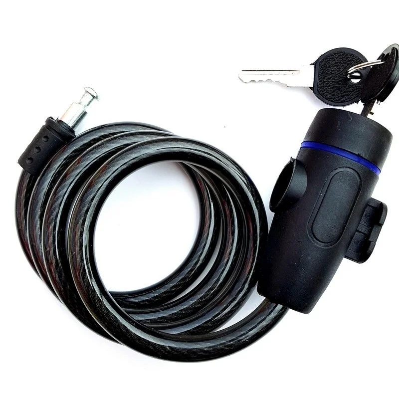 Candado Universal antirrobo para bicicleta con 2 llaves, candado de seguridad para motocicleta y bicicleta, candelabros con Cable de cuerda de acero - imagen 2