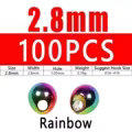 100pcs 2.8mm Rainbow