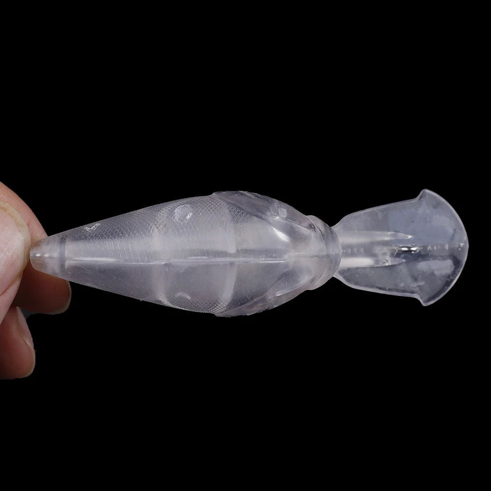 Chan'sHuang, 10 Uds., cebo en blanco sin pintar, 95mm, 15,5g, sonajeros flotantes Crankbait de agua profunda, señuelo de pesca Artificial hecho a mano DIY - imagen 5