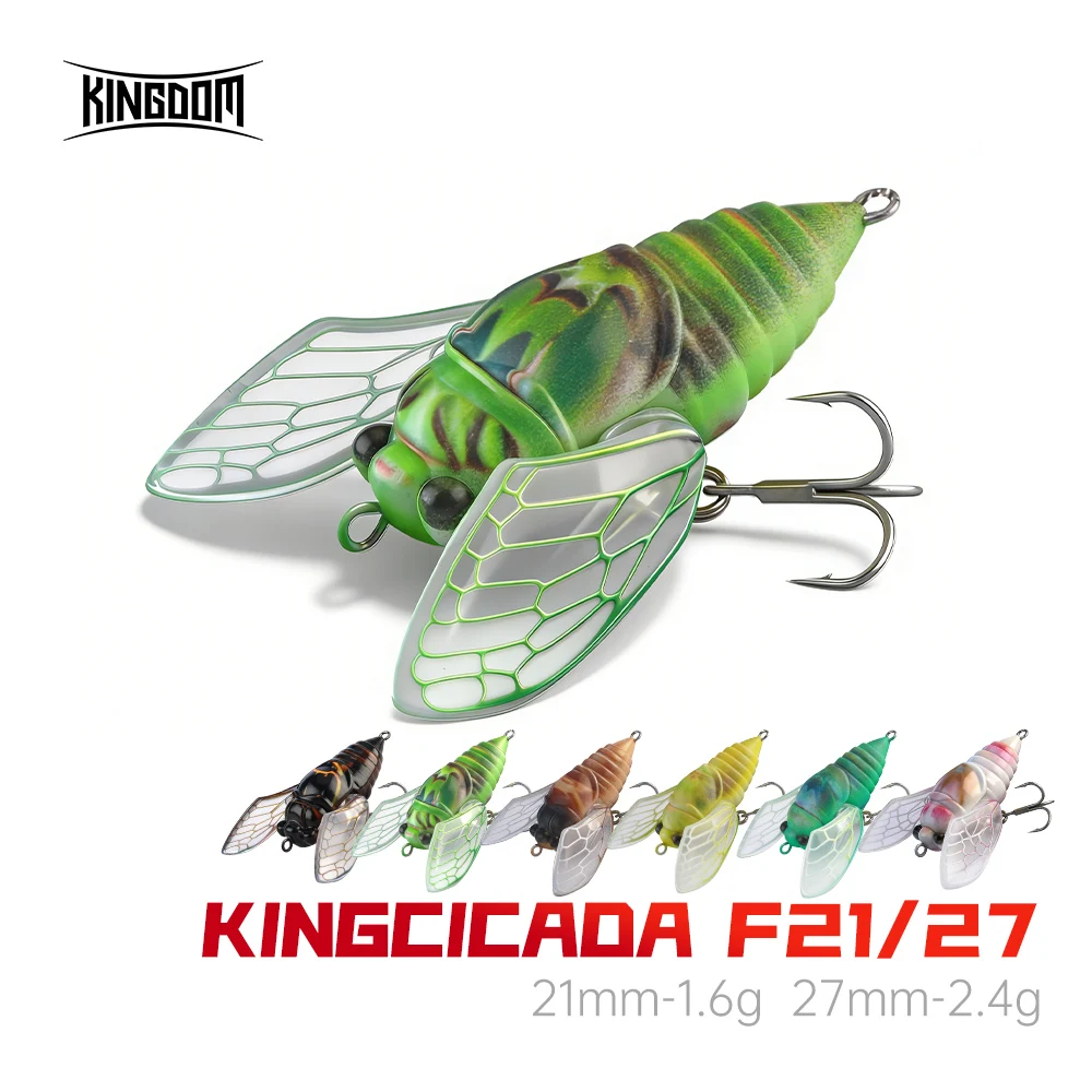 Biónico Kingdom Cicada – Crankbait flotante de superficie para lubina - imagen 5