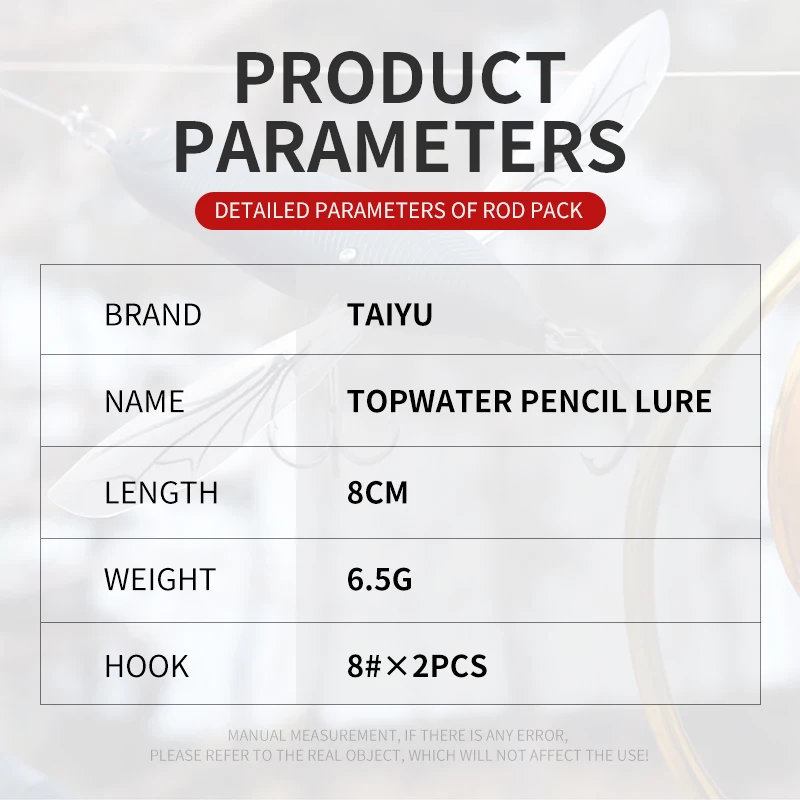 TAIYU libélula flotante ondas de agua sistema de superficie para gatear señuelo 8cm 6,5g cebo para insectos Tractor cebo para gatear cebo de pesca Artifi - imagen 2