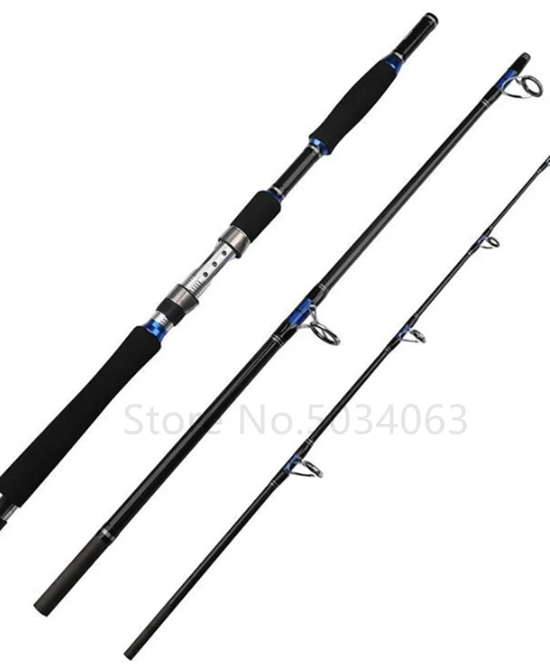 Caña de pescar de carbono para curricán, caña giratoria para barco de Surf rápido, señuelo superduro 70-250g, 1,8 m, 2,1 m - imagen 2