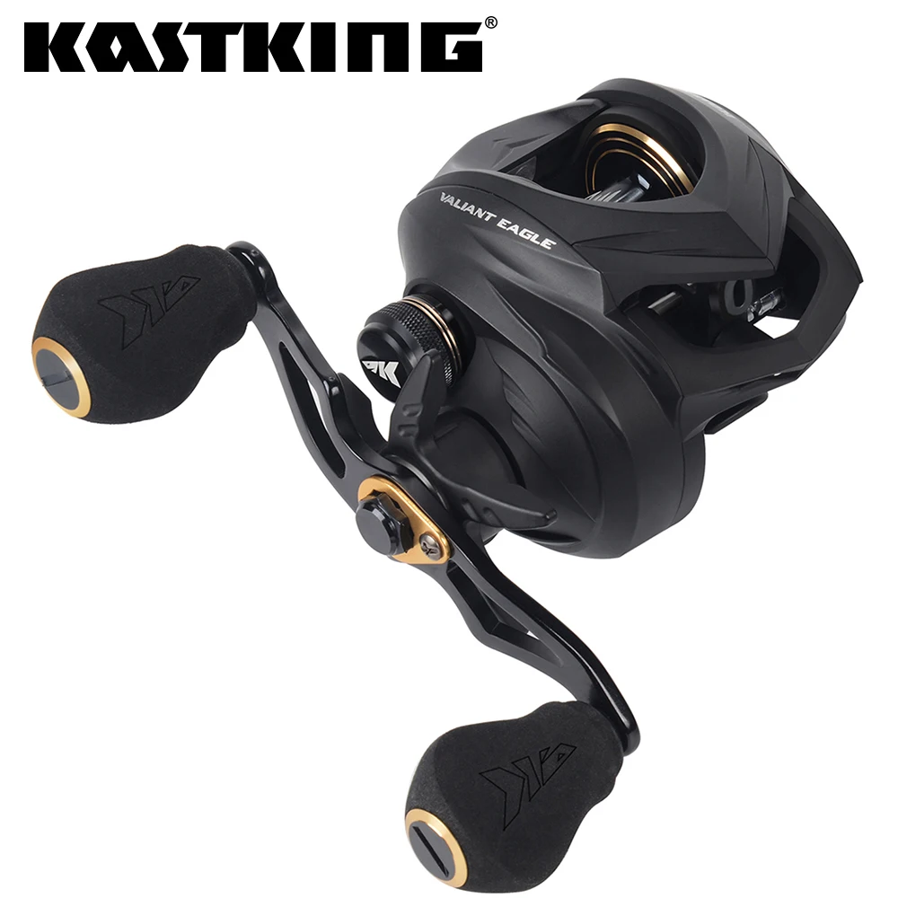 KastKing Eagle-carrete de pesca Baitcasting 7 + 1, rodamientos de bolas de acero inoxidable blindados, frenos magnéticos de arrastre máximo de 8kg, bobina de pesca