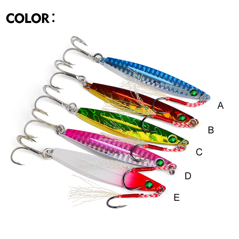 Señuelo de pesca con cuchara, plantilla fundida de Metal, 7g-10g-14g-17g-21g-28g-40g-60g, aparejos de pesca de lubina, 1 Uds. - imagen 4