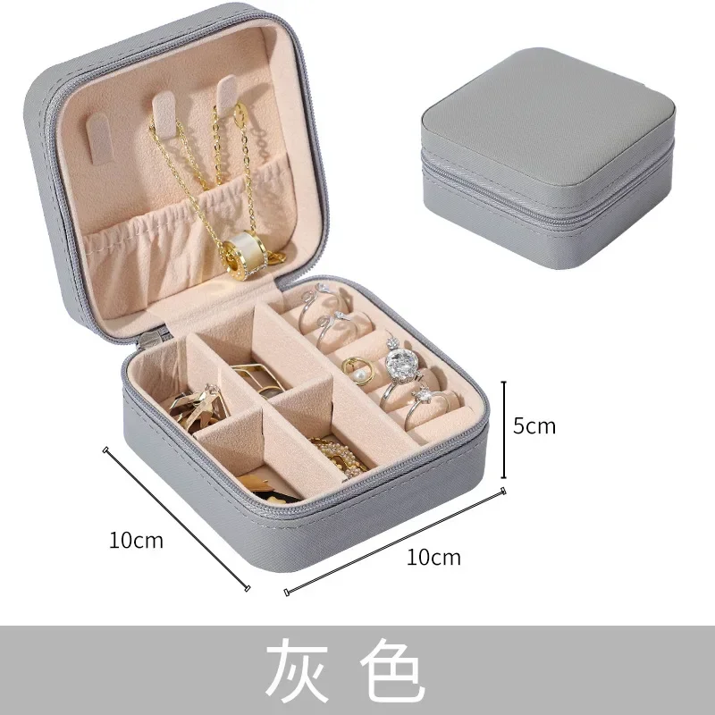 Estuche Joyero de Viaje en Cuero para Aretes, Anillos y Collares - imagen 5