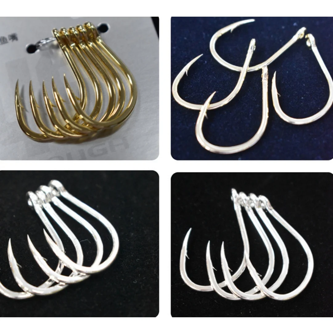 Anzuelos de pesca de mar BKK 8087-NP, anzuelos de fundición de cebo para barco de pesca lentamente, acero rico en carbono - imagen 5