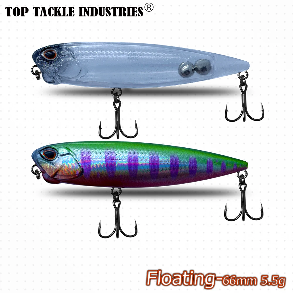 Cebos de pesca piezas, 66mm de longitud, 5,5g de peso, señuelo de lápiz, perca especialmente diseñada, 1 unidad - imagen 3