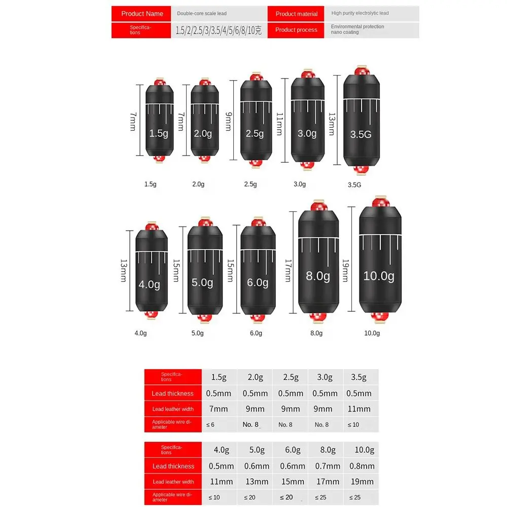 Plomos de plomo de uso rápido para pesca, suministros de carpa, accesorios de herramientas de aparejos deportivos para peces, 1,5-10g, lote de 10 Uds. - imagen 2