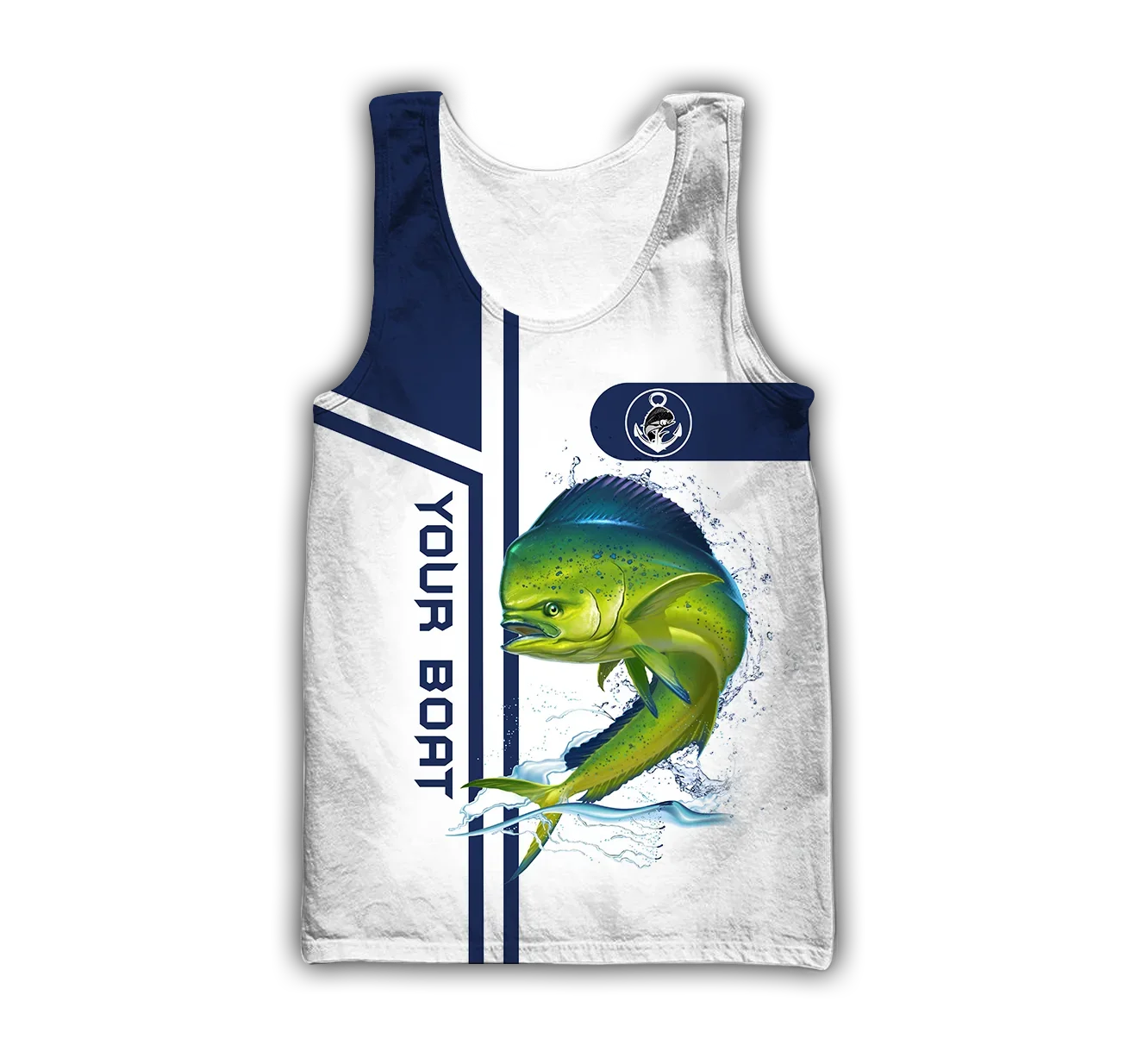 Nombre personalizado Mahi-mahi pesca 3D impreso chaleco para hombre moda camiseta sin mangas ropa de calle de verano Cool camisetas sin mangas Unisex BX51 - imagen 4