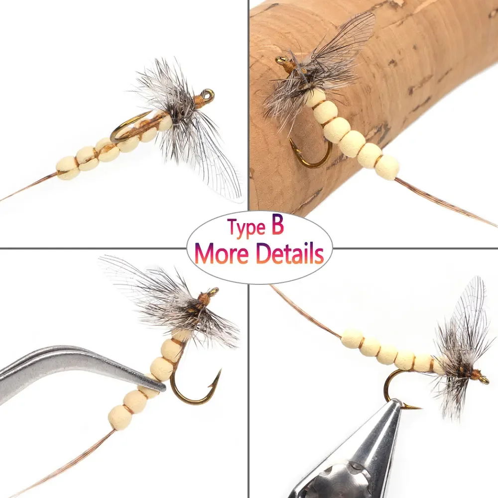 Mosca seca Rocky River CDC Mayfly Grizzly para trucha - imagen 5