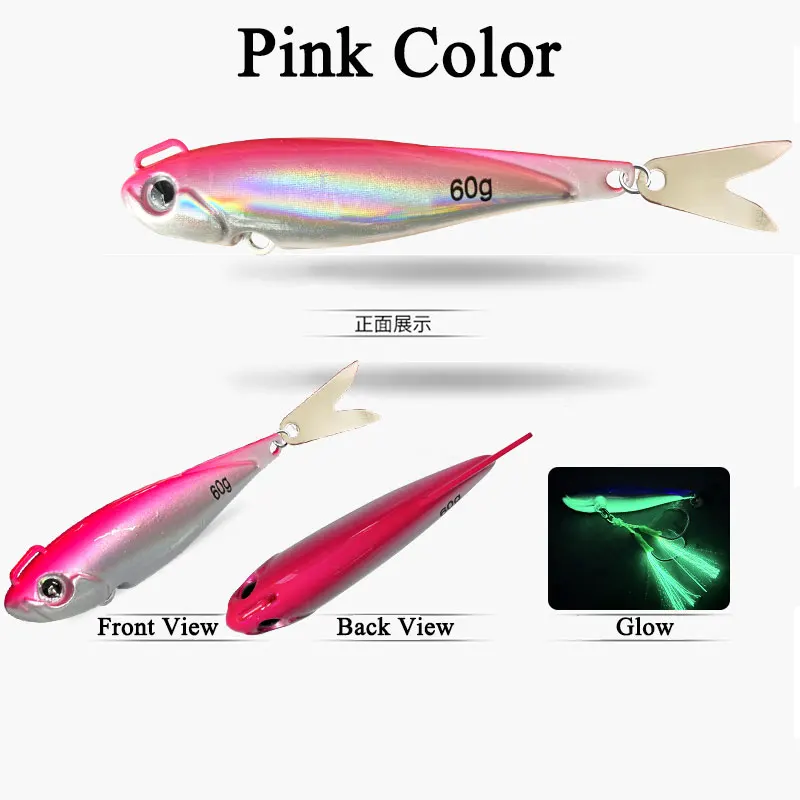 Jigging Plomo Brillante 30-60g – Jig de Pesca para Capturas Efectivas - imagen 5