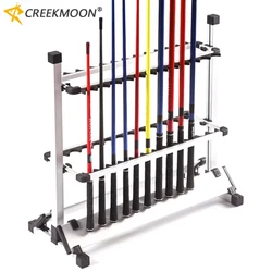 Soporte para caña de pescar de aleación de aluminio 24, soporte para poste, estante de exhibición portátil de aleación de aluminio, soporte, organizador de herramientas de almacenamiento