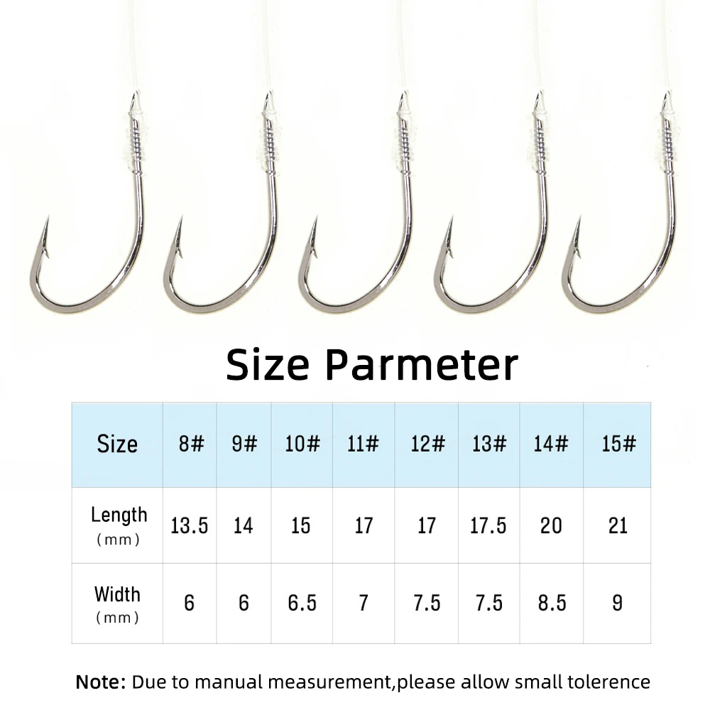 Ellllv 3 bolsas anzuelos ISEAMA anzuelos de cuerda Sabiki con púas antivibración con accesorios de pesca de agua salada giratorios y a presión - imagen 4