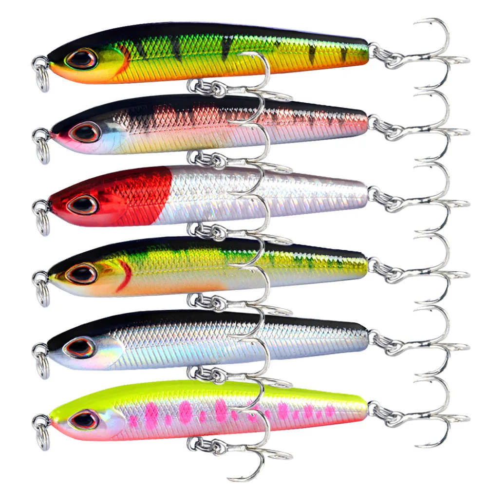 Señuelo de pesca hundido con lápiz, pesas de 7,5 cm, 9g, aparejos de pesca de lubina, accesorios de pesca, señuelos de agua salada, cebo para peces, señuelo de curricán, 1 ud. - imagen 5