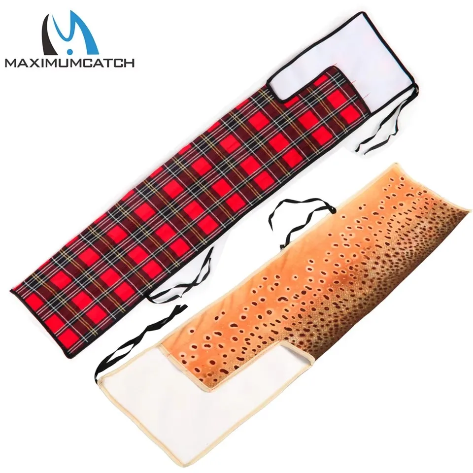 Maximumcatch-bolsa para caña de pescar con estampado clásico, funda de calcetín de tela de algodón para funda protectora para caña de pescar de 9 pies y 4 piezas