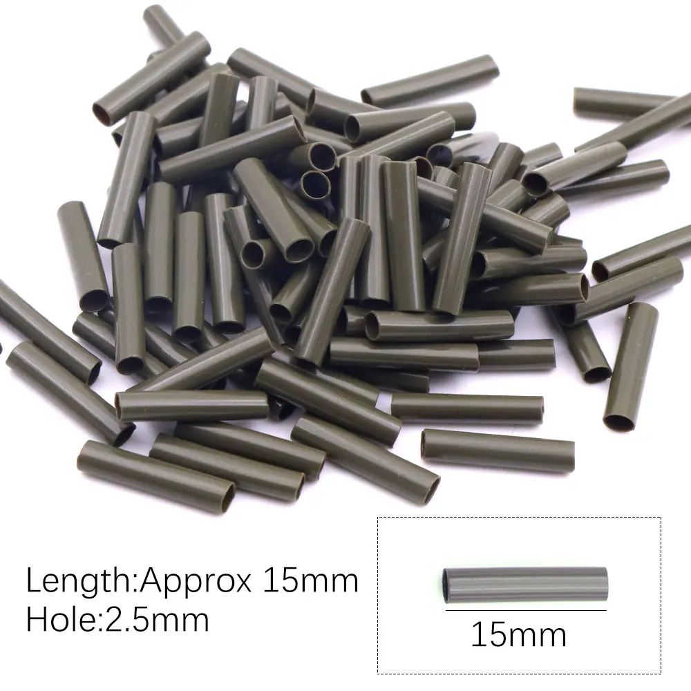 100 Uds accesorios de carpa anzuelo de pesca alineador de Kicker tubo termorretráctil gancho línea ángulo manga para aparejo de pesca aparejos terminales - imagen 2