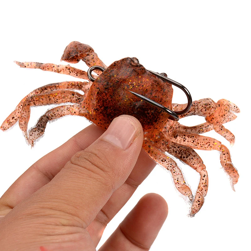 Señuelo de pesca Artificial, cebo blando de 30g y 10cm, cebos de cangrejo, aparejos, anzuelos afilados, cebos Crankbaits de silicona suave - imagen 2