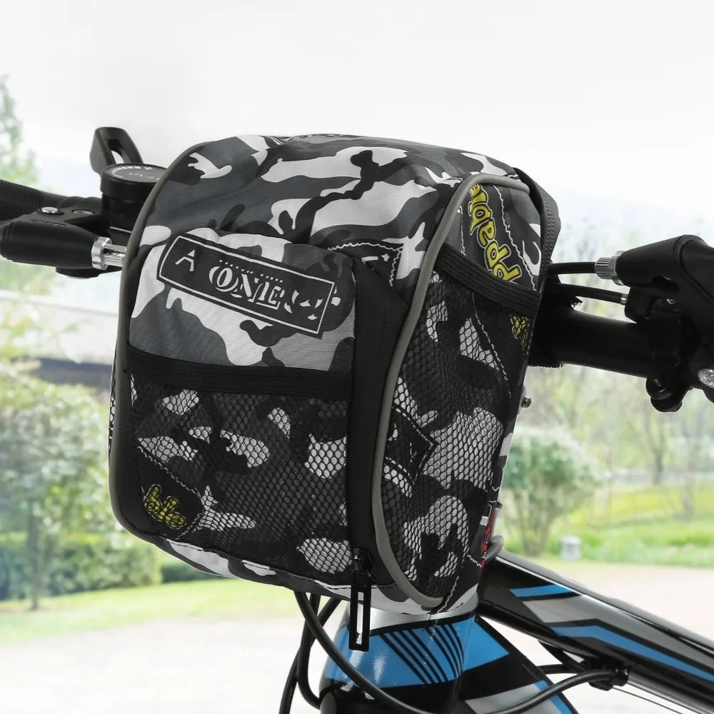 Bolsa para manillar de ciclismo de gran capacidad, bolsa de almacenamiento de tubo frontal de bicicleta ajustable de montaje rápido, impermeable, multifuncional - imagen 5