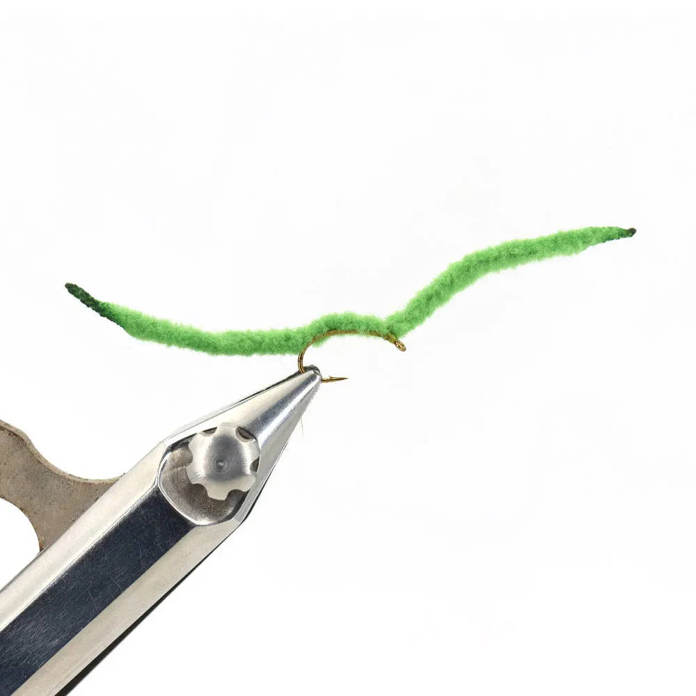 Bimoo 6PCS # 12 Squirmy chenilla San Juan gusano mosca Artificial Squirmy mosca húmeda lombriz mosca trucha Grayling Bluegill Señuelos de pesca - imagen 5